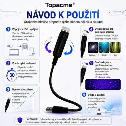 Topacme® Projektor nočního světla