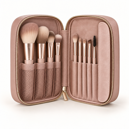 Qavrenio Makeup Brush Travel Case