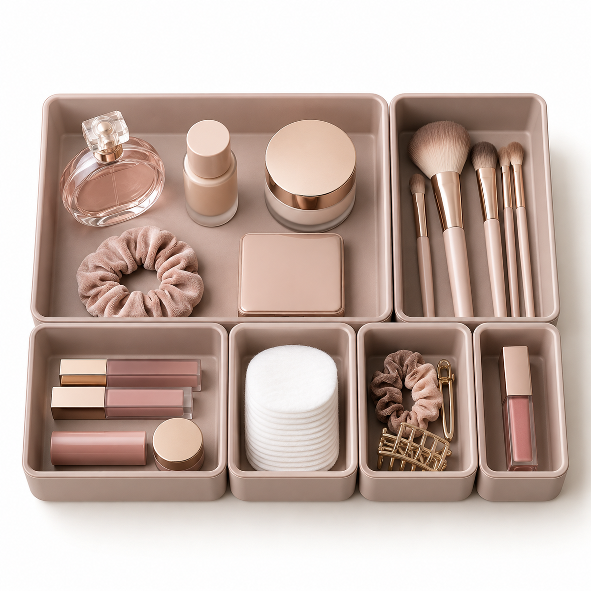 Qavrenio Cosmetic Drawer Organizer Set