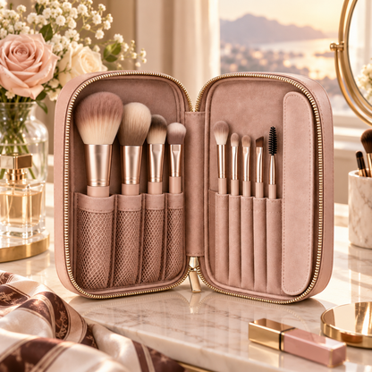Qavrenio Makeup Brush Travel Case