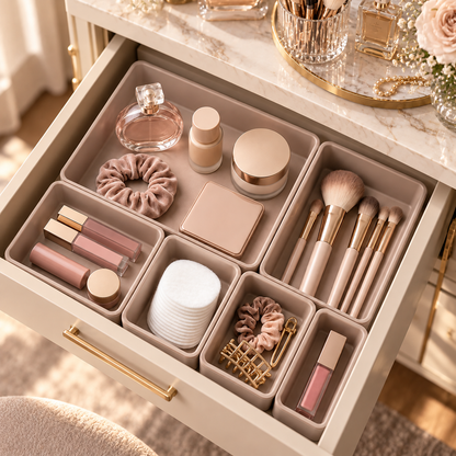 Qavrenio Cosmetic Drawer Organizer Set