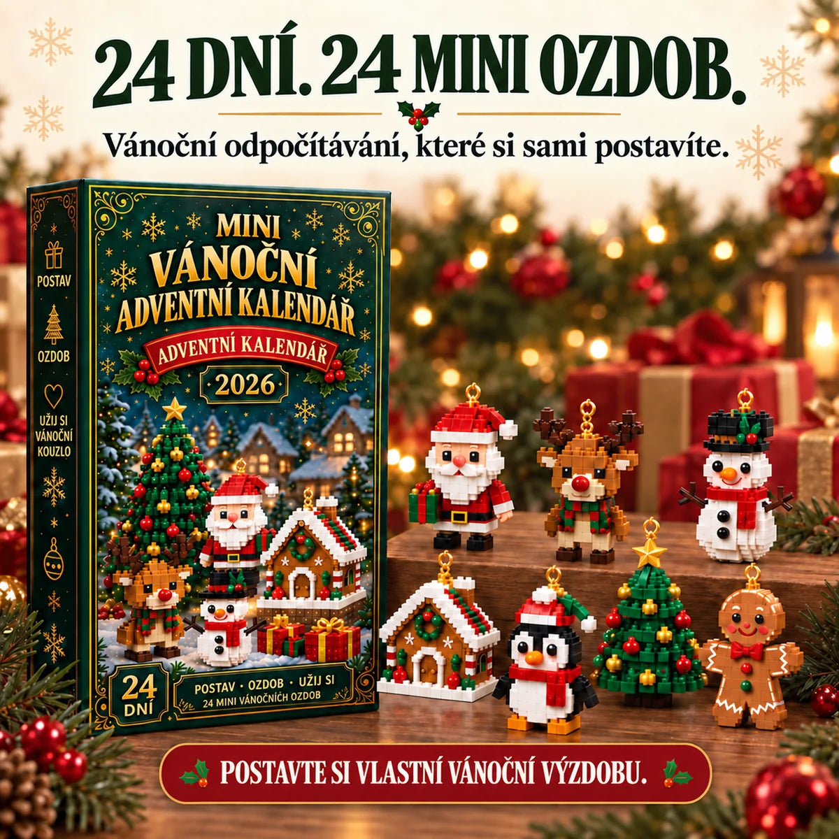 Adventi naptár mini karácsonyfadíszekkel – 31. kép
